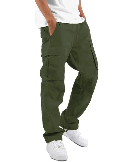 LYRXXX Men's Versatile Cargo Joggers in Army Green