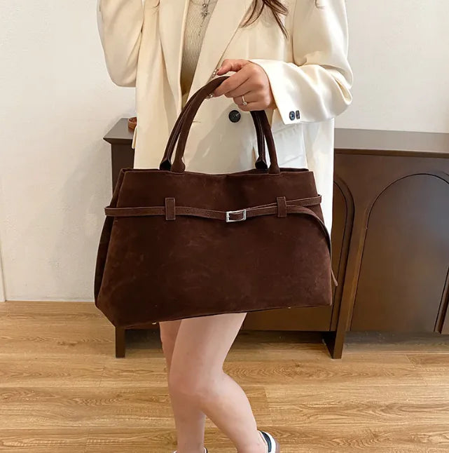 Suede Tote Bag