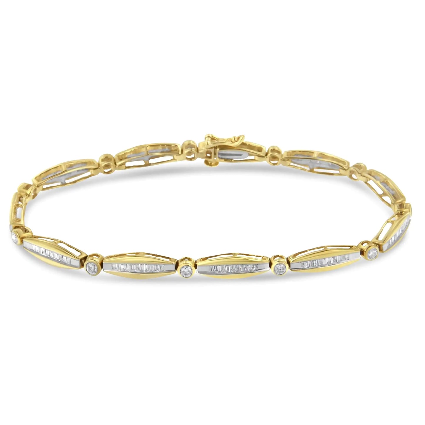 14K Yellow Gold 1.5ct Diamond Tennis Bracelet (H-I, I1-I2)