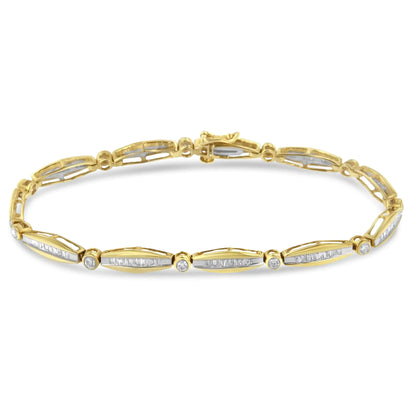 14K Yellow Gold 1.5ct Diamond Tennis Bracelet (H-I, I1-I2)