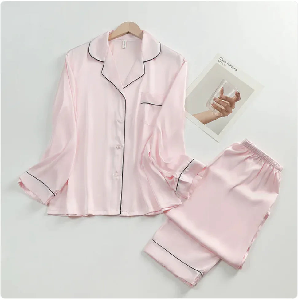 Ladies' Lapel Pajama Set