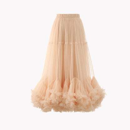 Mesh Ruffle Skirt