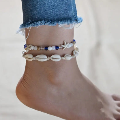 Modyle Bohemian Shell Starfish Anklets for Wome