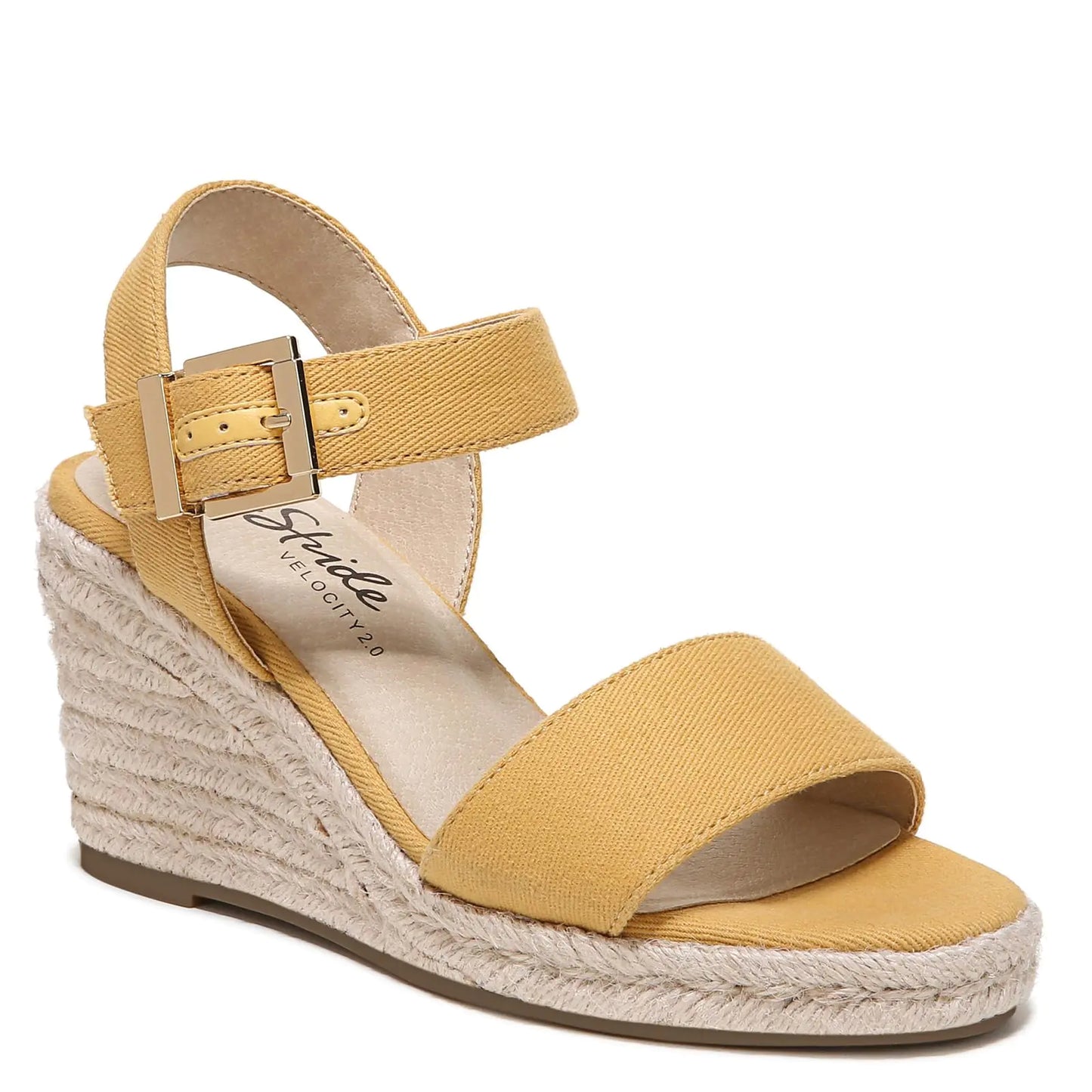 LifeStride Womens Tango 2 Espadrille Wedge Sandal Goldenrod 11 M