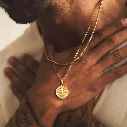 Vnox Layered Necklaces for Men