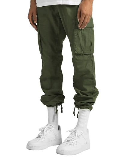 LYRXXX Men's Versatile Cargo Joggers in Army Green