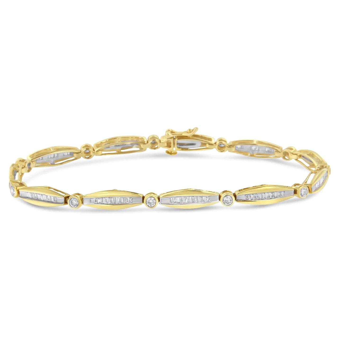 14K Yellow Gold 1.5ct Diamond Tennis Bracelet (H-I, I1-I2)