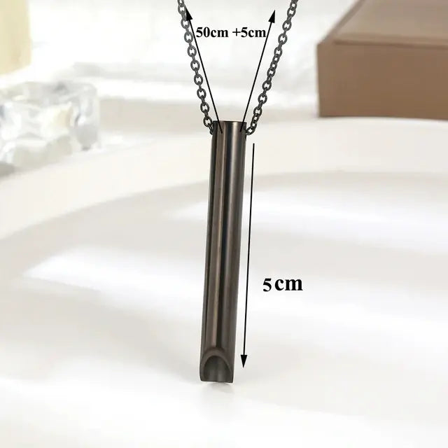 Breathable Anxiety Necklace In Stainless Steel For Women