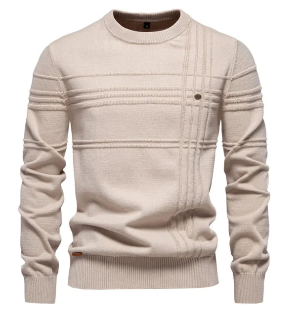 Men's Sleek Euro-Style Cotton Pullover