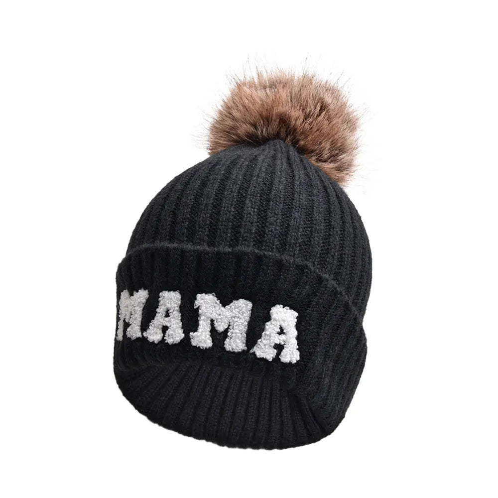 Kunyeah Family Beanie Trio with Pom-Poms