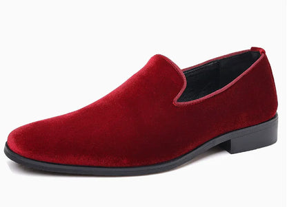 Red Bottom Suede Loafers for Men