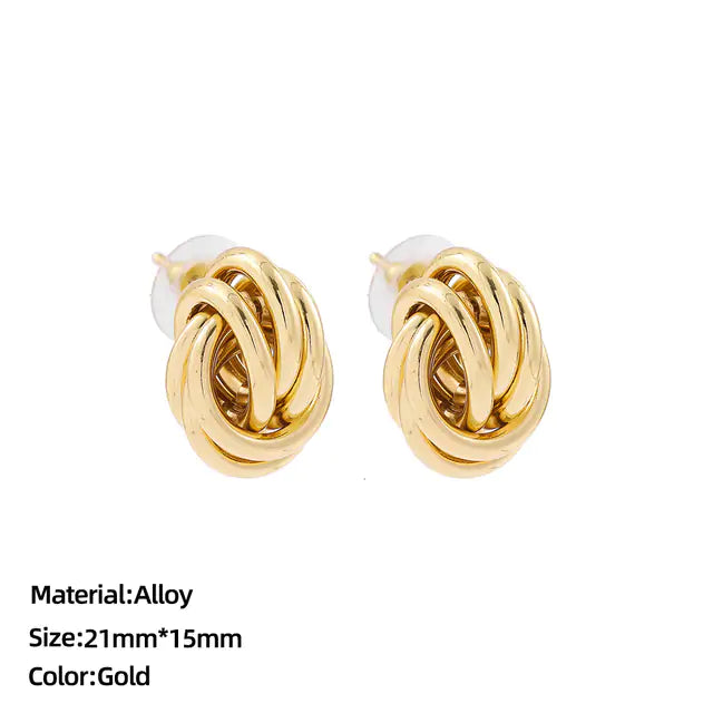 Classic Stainless Steel Ear Buckle For Women