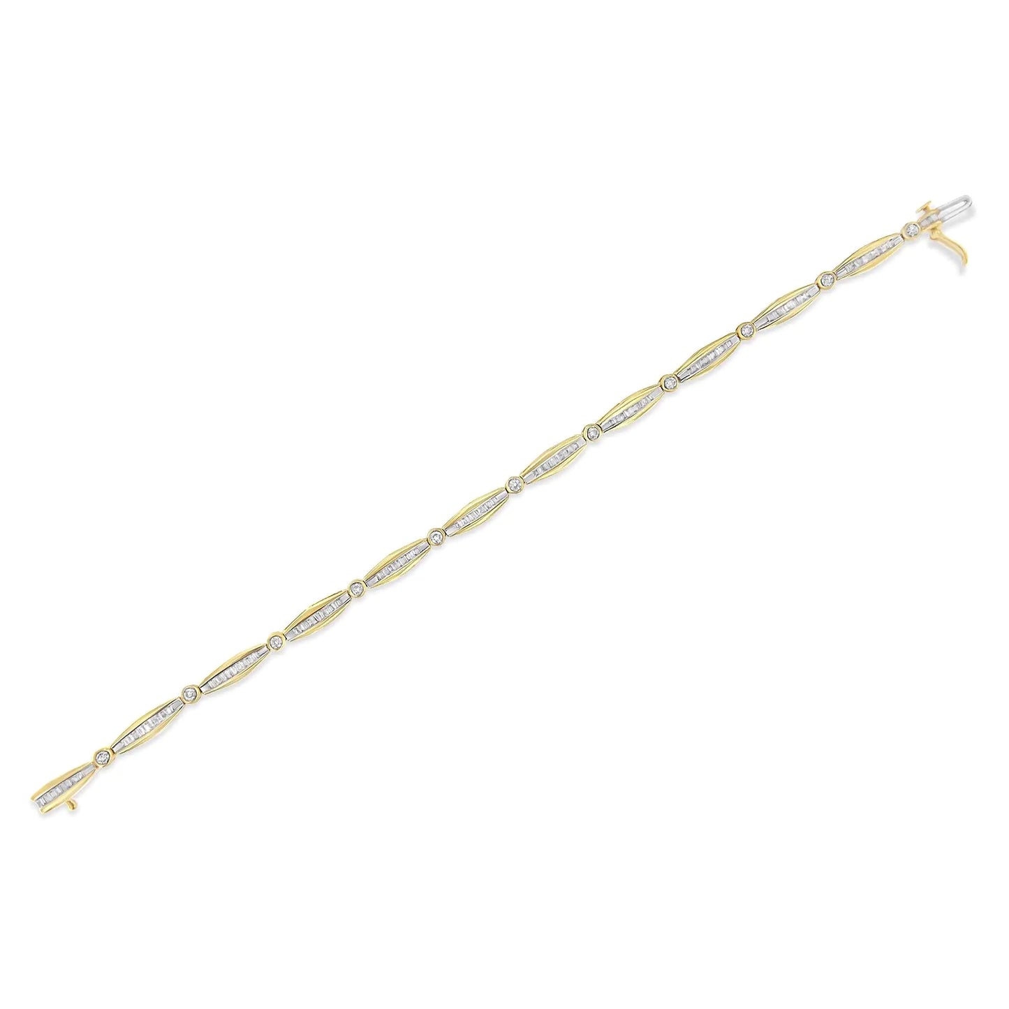 14K Yellow Gold 1.5ct Diamond Tennis Bracelet (H-I, I1-I2)