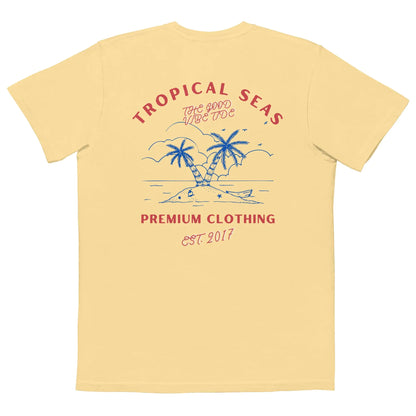 Tropical 4th of July Pocket T-shirt