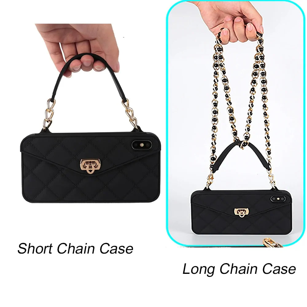 Wallet Case For iPhone With Short Chain