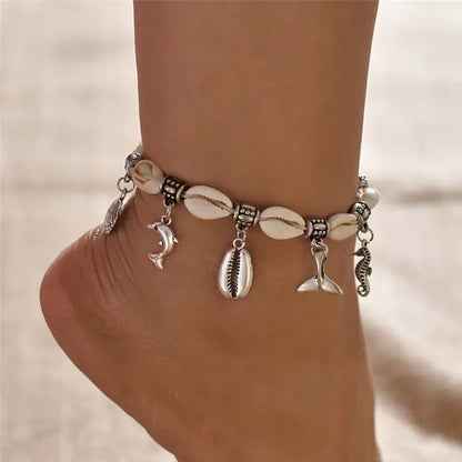 Modyle Bohemian Shell Starfish Anklets for Wome