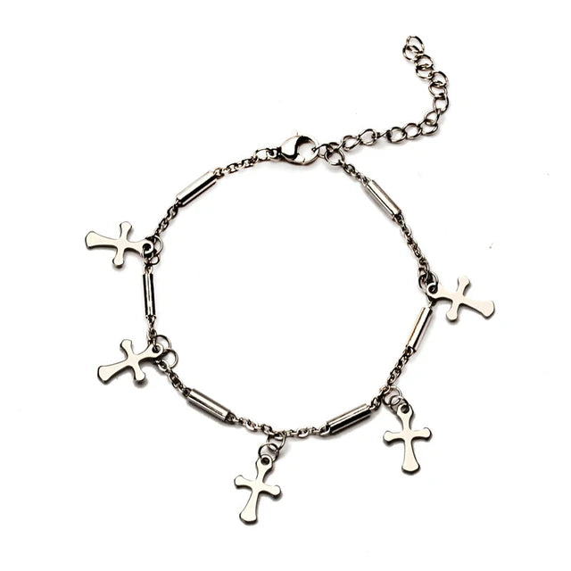 Men's Dual Chain Cross Pendant