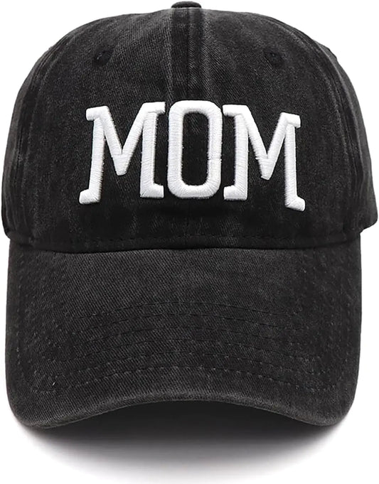 RUINUO Mom Dad Mini Baseball Cap Adjustable Trucker Hat Mothers Fathers Childrens Sun Hats for Women Men Black