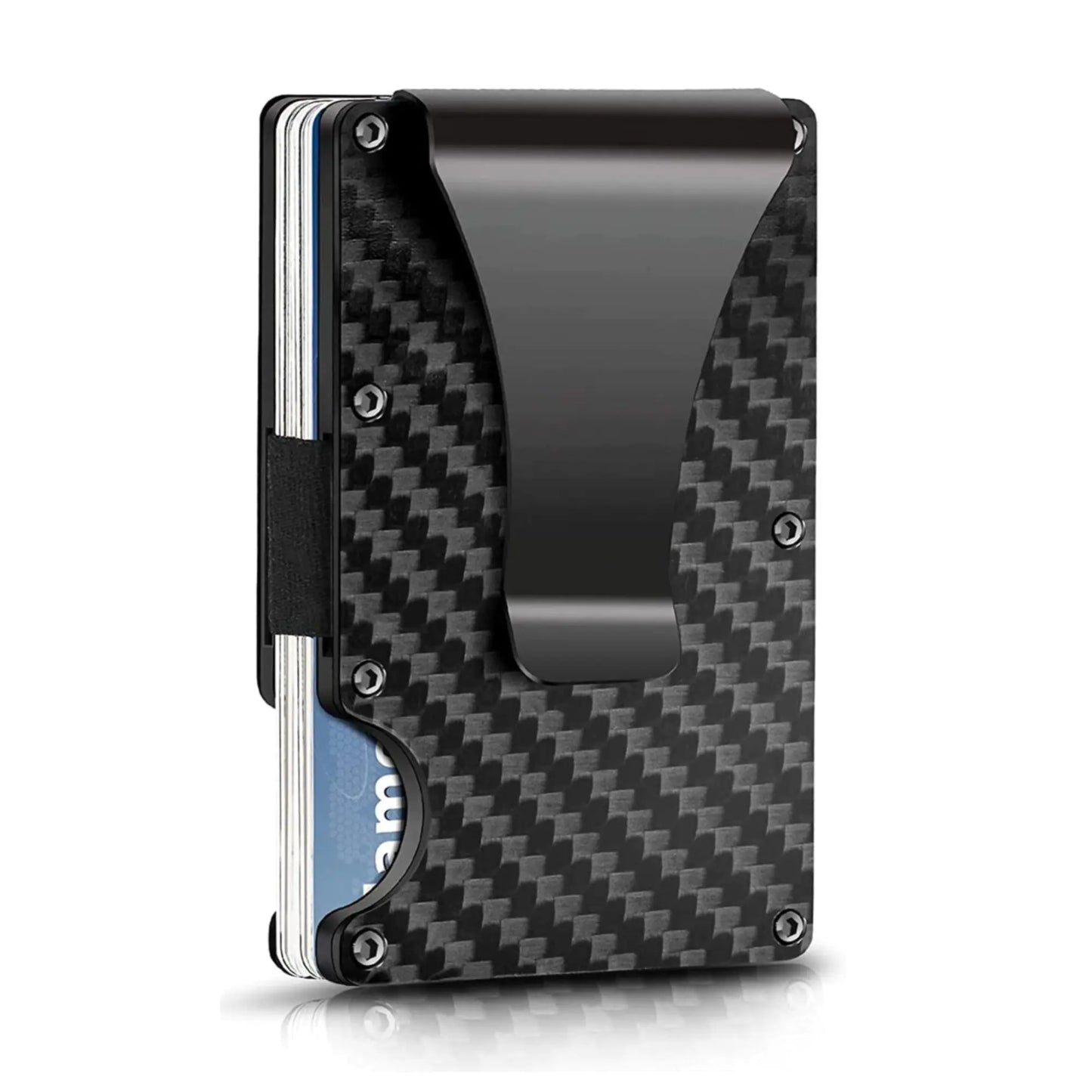 Carbon Fiber Minimalist Credit Card Holder & Money Clip Wallet for Men