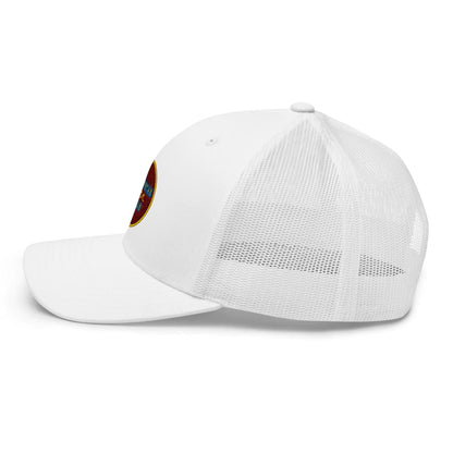 Tropical Maroon Trucker Hat