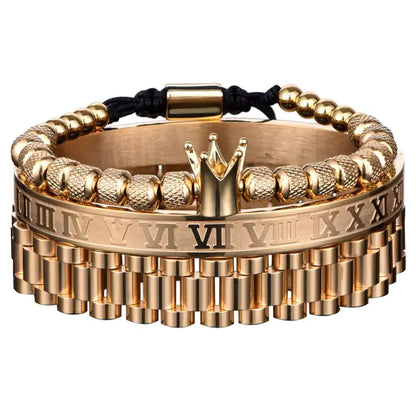 Luxury Crown Roman Numeral Bracelet Band