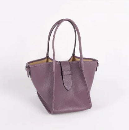 Top-Grain Leather Tote Handbag