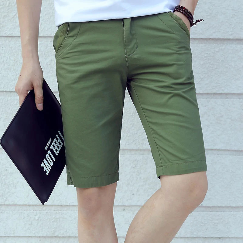 Slim Fit Cotton Shorts for Men