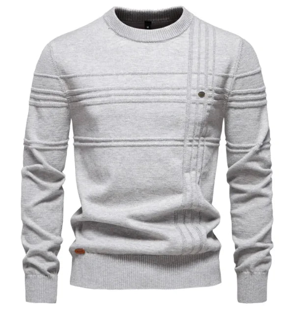 Men's Sleek Euro-Style Cotton Pullover