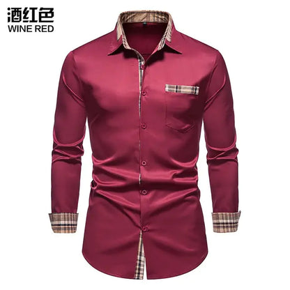 Patchwork Formal Shirts for Men