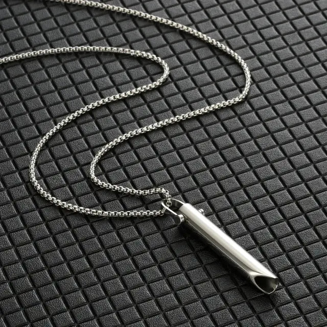 Breathable Anxiety Necklace In Stainless Steel For Women