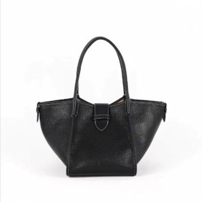 Top-Grain Leather Tote Handbag