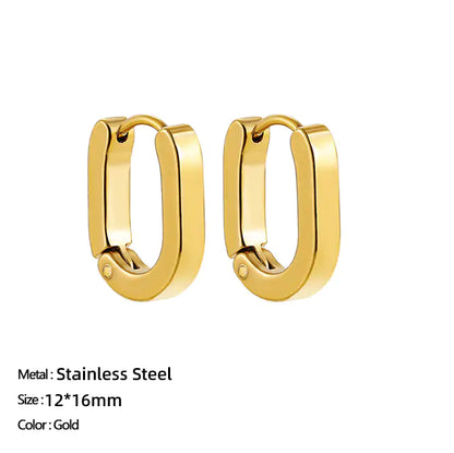 Classic Stainless Steel Ear Buckle For Women