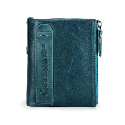 Genuine Leather Wallets for Women Short Bifold Fashion Women