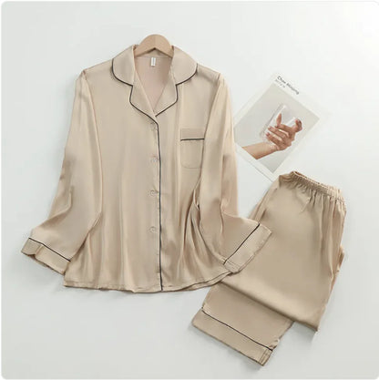 Ladies' Lapel Pajama Set