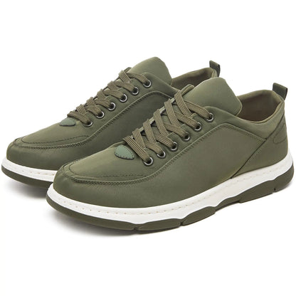 HYPOCRUTE Mens Fashion Sneakers Low Top Lace Up Casual Shoes for Men Comfortable Walking Shoes for Men（GreenUS12）