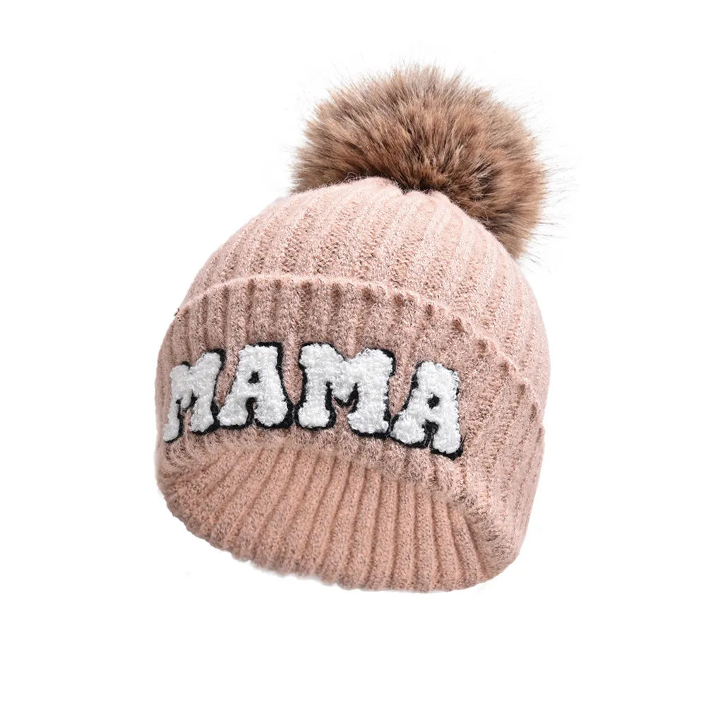 Kunyeah Family Beanie Trio with Pom-Poms