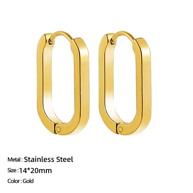 Classic Stainless Steel Ear Buckle For Women