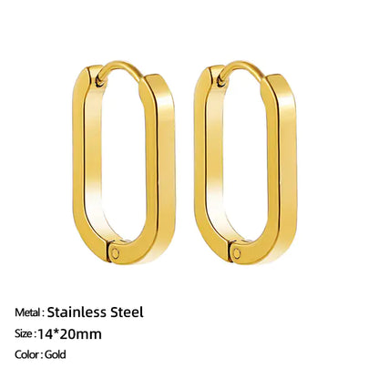 Classic Stainless Steel Ear Buckle For Women