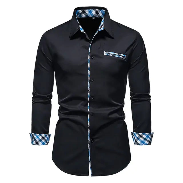 Patchwork Formal Shirts for Men