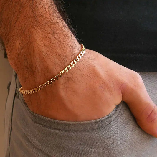 Chunky Miami Curb Chain Bracelet for Men