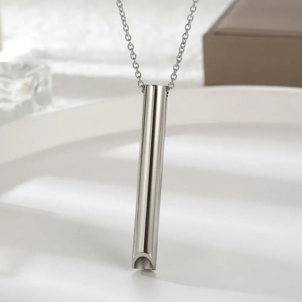 Breathable Anxiety Necklace In Stainless Steel For Women