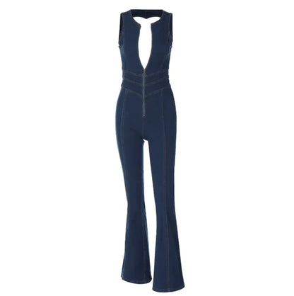 Chic Blue Fashion Jumpsuit