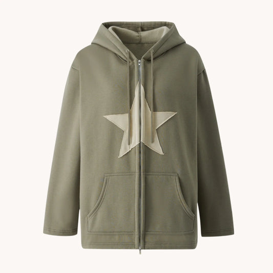 Trendy Star Patch Hoodie