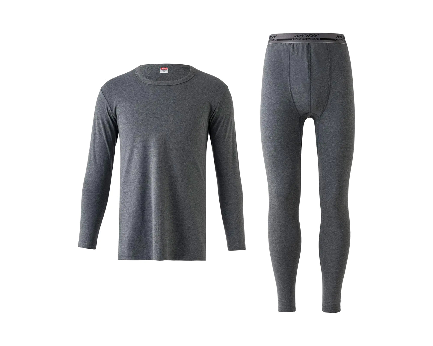 Mody Long Johns Thermal Underwear for Men Gray Long Johns for Men Thermal Set Base Layer Top and Bottom Set