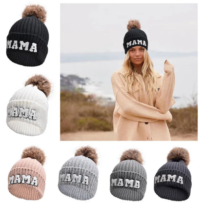 Kunyeah Family Beanie Trio with Pom-Poms