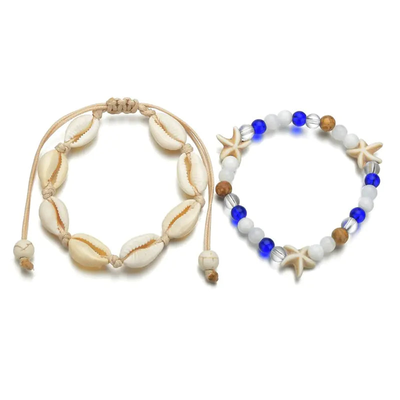 Modyle Bohemian Shell Starfish Anklets for Wome