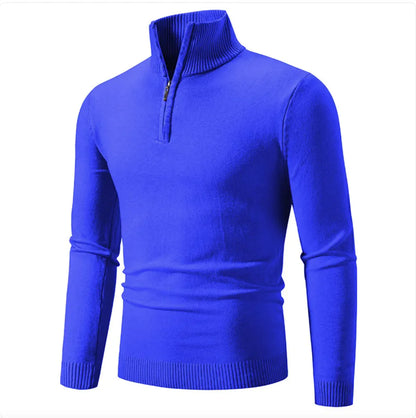 Men's Cotton Half-Zip Turtleneck Sweater