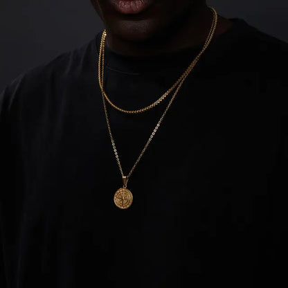 Vnox Layered Necklaces for Men