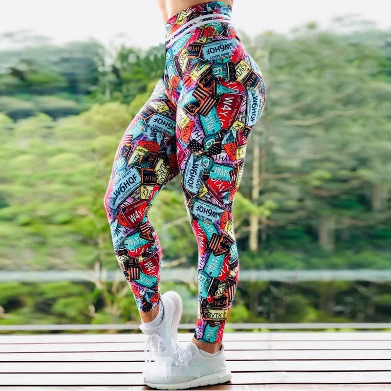 Women's High Waist Push Up Workout Leggings