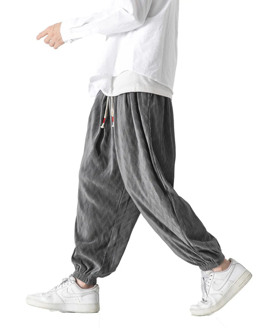 PRIJOUHE Mens Joggers Sweatpants Casual Wide Leg Jogger Pants Lightweight Sweat Pants with Pockets